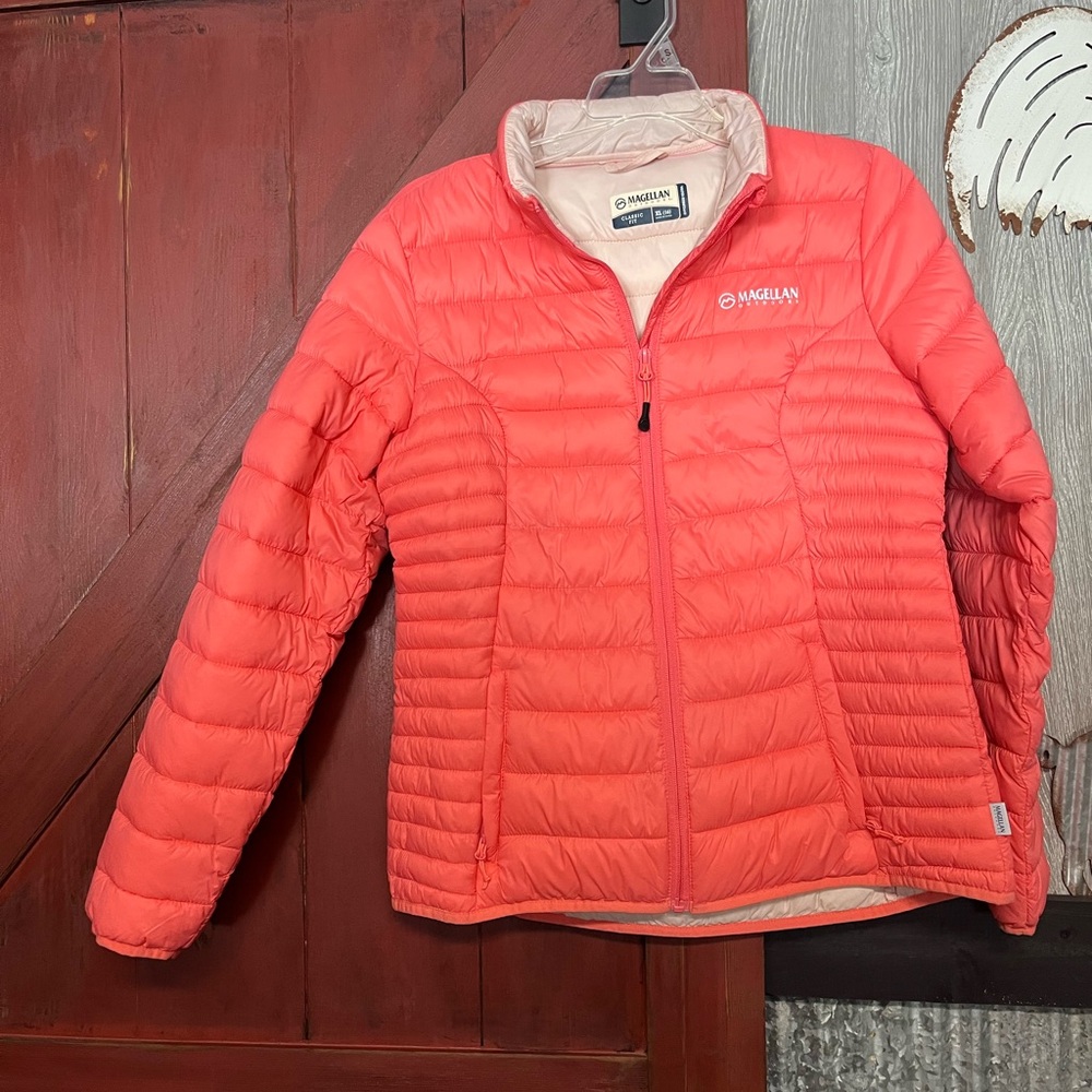 Magellan Outdoors orange Puffer Jacket Girls